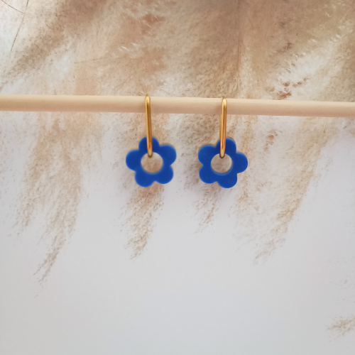 sister box boucles d'oreilles pampilles charm interchangeable fleur coeur citrouille automne resine fimo argile polymère noir orange bordeaux or vert d'eau leopard bleu sable beige etoile creoles bijoux blossom 