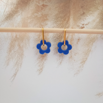 sister box boucles d'oreilles pampilles charm interchangeable fleur coeur citrouille automne resine fimo argile polymère noir orange bordeaux or vert d'eau leopard bleu sable beige etoile creoles bijoux blossom 