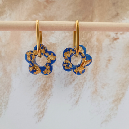 sister box boucles d'oreilles pampilles charm interchangeable fleur coeur citrouille automne resine fimo argile polymère noir orange bordeaux or vert d'eau leopard bleu sable beige etoile creoles bijoux blossom 