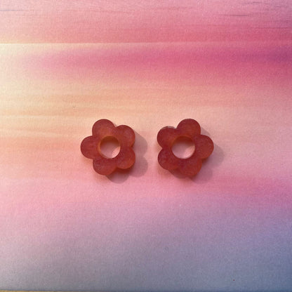 bijoux boucles d'oreilles créoles doré argenté or argent fleur résine paillettes tendance interchangeable bleu rose multicolore vert jaune noir blanc turquoise fuchsia pastel orange rouge 