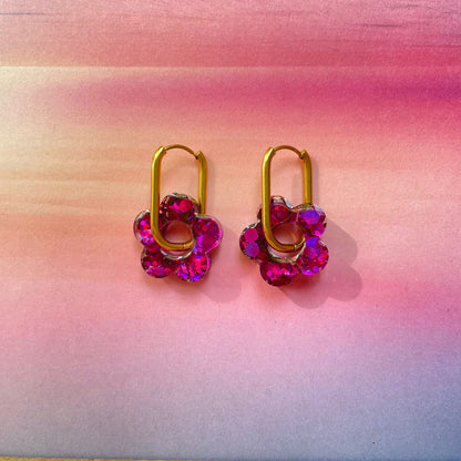 bijoux boucles d'oreilles créoles acier inoxydable ronde ovales rectangle doré argenté charm pampille fleur resine paillettes bleu brillant violet multicolore pastel vert jaune noir blanc nacré rose turquoise fuchsia orange sirène rouge néon 