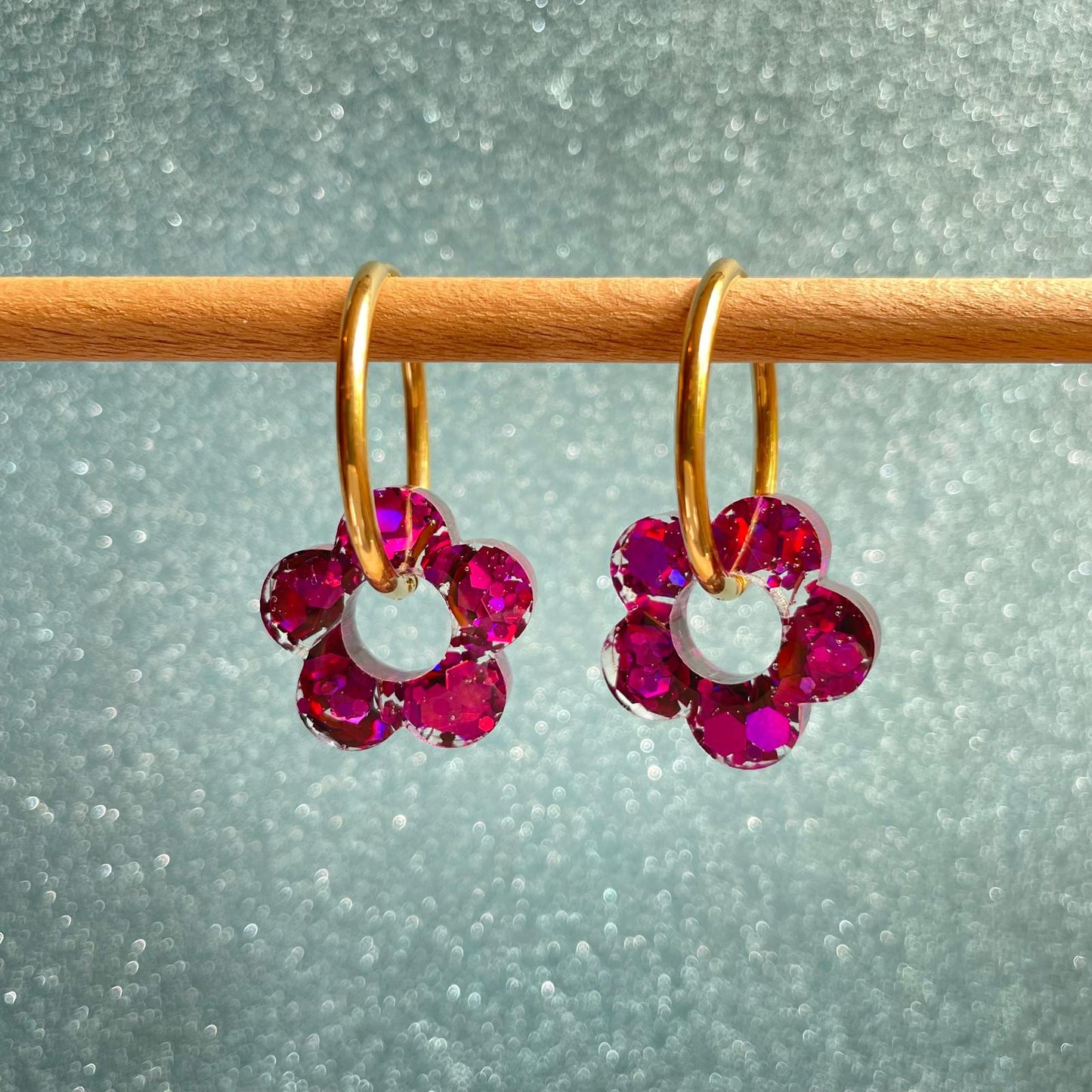 CREOLES + CHARM FLEUR VIOLET