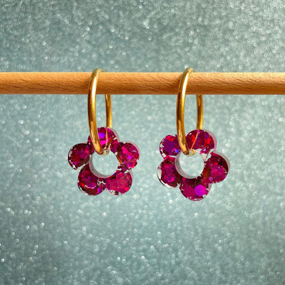CREOLES + CHARM FLEUR VIOLET