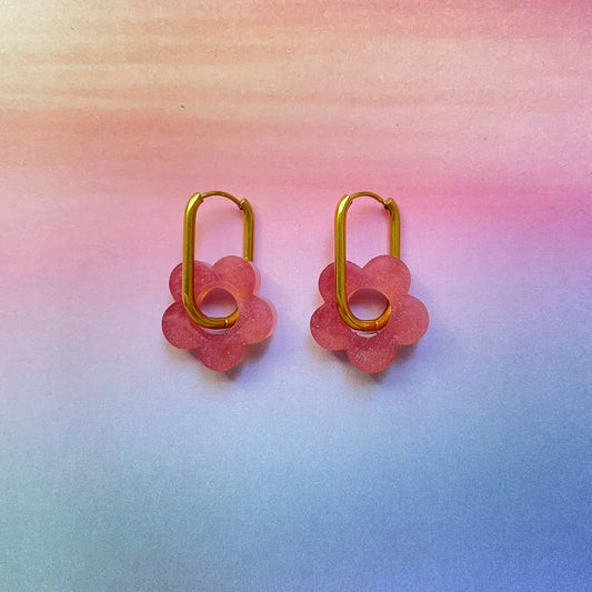 bijoux boucles d'oreilles créoles acier inoxydable ronde ovales rectangle doré argenté charm pampille fleur resine paillettes bleu brillant violet multicolore pastel vert jaune noir blanc nacré rose turquoise fuchsia orange sirène rouge néon 