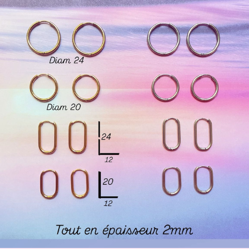 bijoux boucles d'oreilles créoles acier inoxydable ronde ovales rectangle doré argenté charm pampille fleur resine paillettes bleu brillant violet multicolore pastel vert jaune noir blanc nacré rose turquoise fuchsia orange sirène rouge néon 