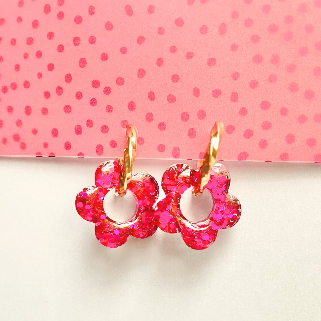 sister box pink lagoon créoles pampilles interchangeables ronde texturée acier inoxydable rond ovale fleur argile polymère fimo résine epoxy paillettes uni bleu marine clair rose fuchsia