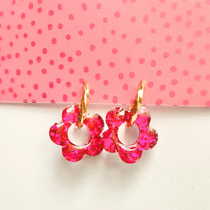 sister box pink lagoon créoles pampilles interchangeables ronde texturée acier inoxydable rond ovale fleur argile polymère fimo résine epoxy paillettes uni bleu marine clair rose fuchsia